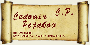 Čedomir Pejakov vizit kartica